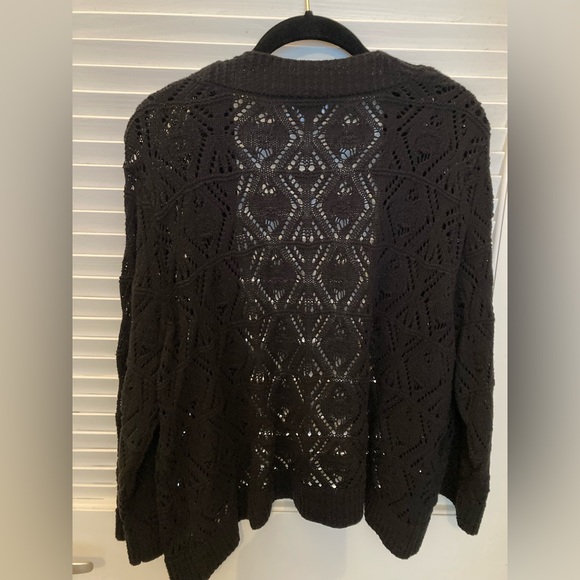 Pre-Loved Joan Rivers Open Front Black Cardigan - Picture 2 of 3